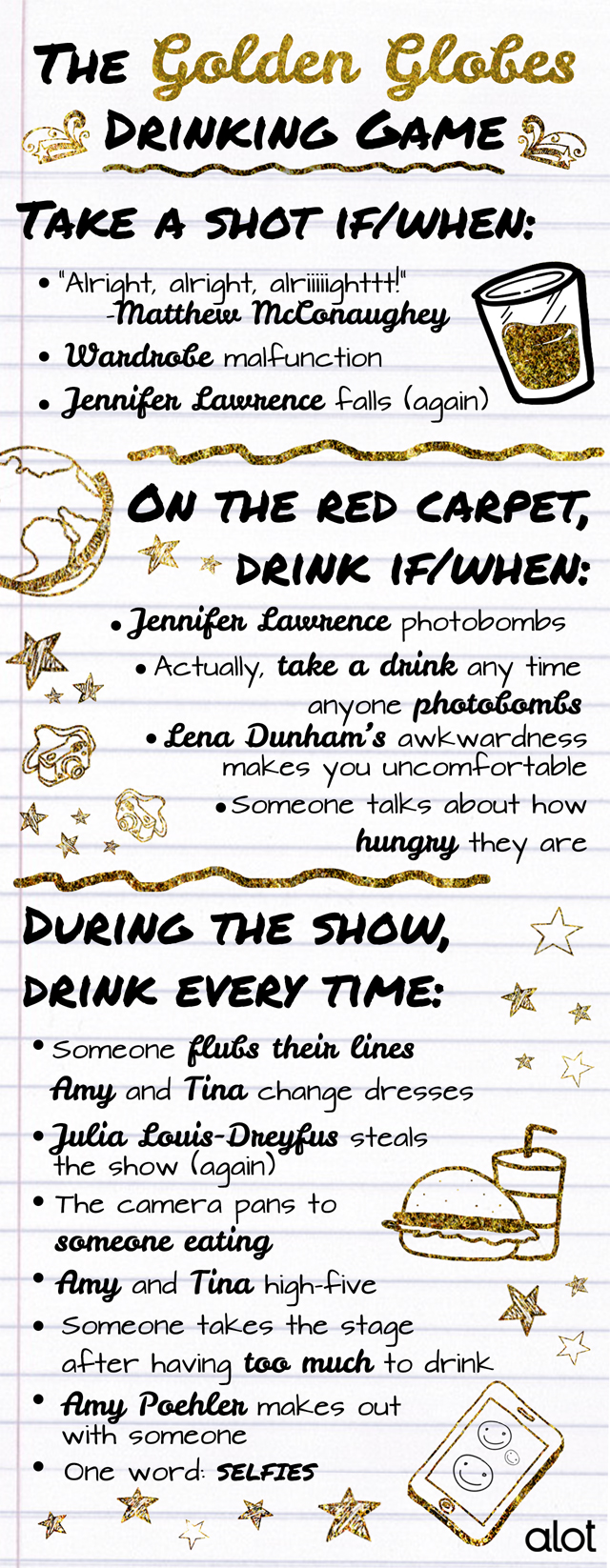Drinking With the Stars: The Ultimate Golden Globe Awards Drinking Game